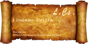 Lindauer Csilla névjegykártya
